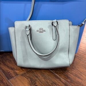 Coach Light Blue Leather Satchel